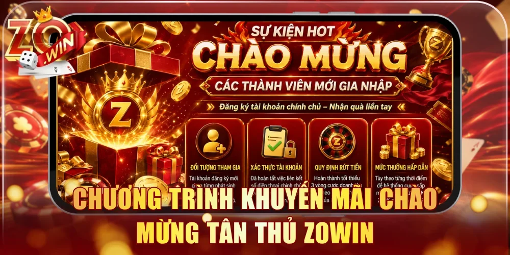 Chương trình khuyến mãi chào mừng tân thủ Zowin