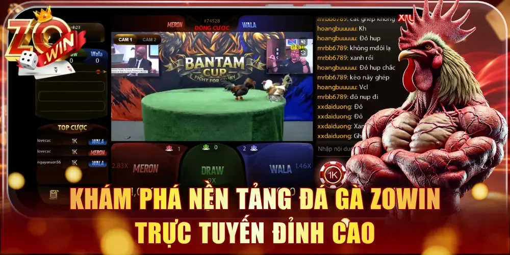 Khám phá nền tảng đá gà Zowin trực tuyến đỉnh cao