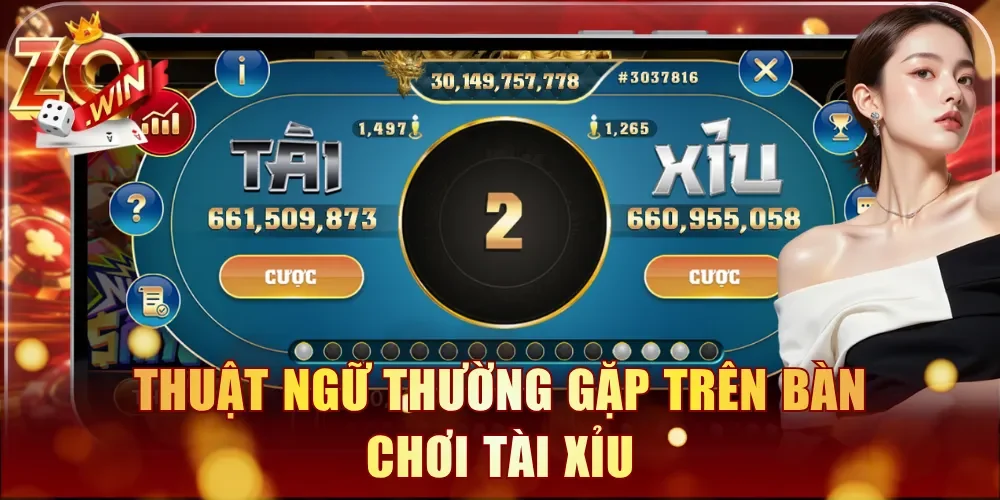Thuật ngữ thường gặp trên bàn chơi Tài Xỉu