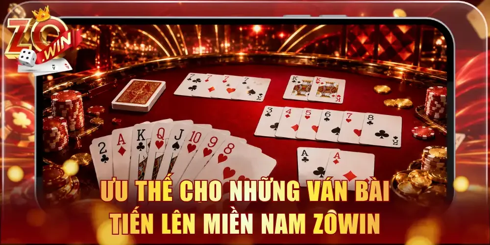 Ưu thế cho những ván bài Tiến lên miền Nam Zowin