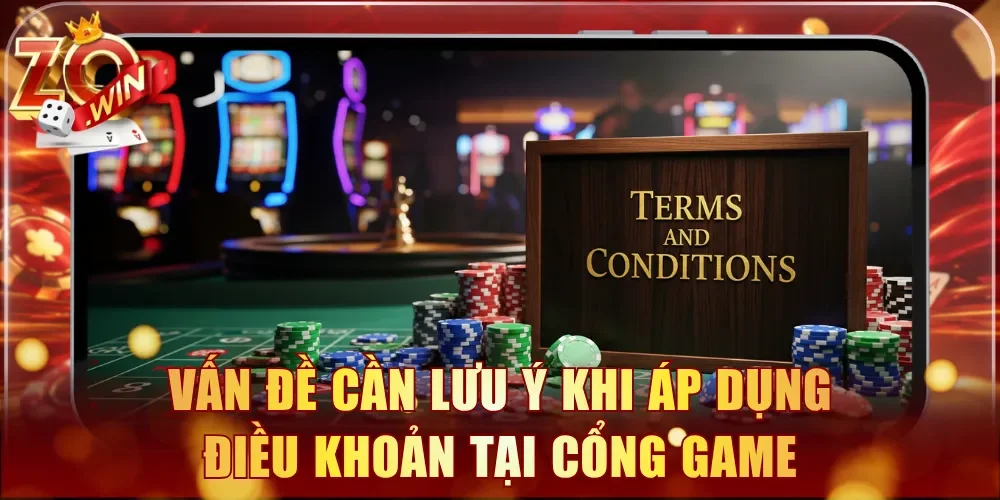 Vấn đề cần lưu ý khi áp dụng điều khoản tại cổng game