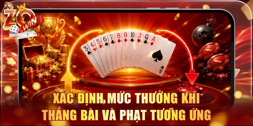 Xác định mức thưởng khi thắng bài và phạt tương ứng